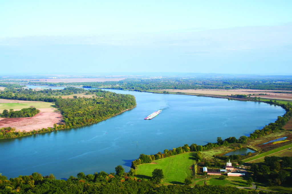 Barge on the Arkansas River