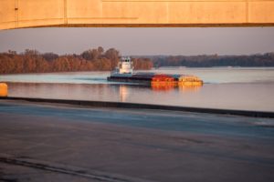 Barge on the Arkansas River